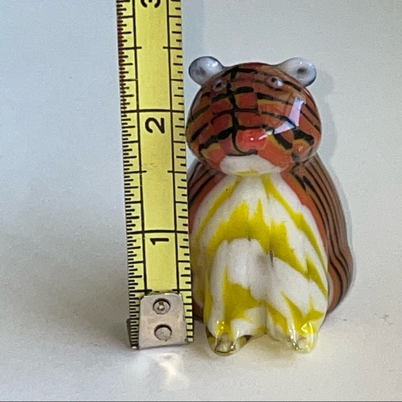 Hand Blown Glass Tiger Figurine - Picture 7 of 8